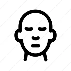 Simple Lineart Face Closed Eyes Relaxation Spa Icon