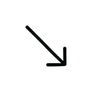 Simple Handdrawn Diagonal Direction Arrow Sign Icon
