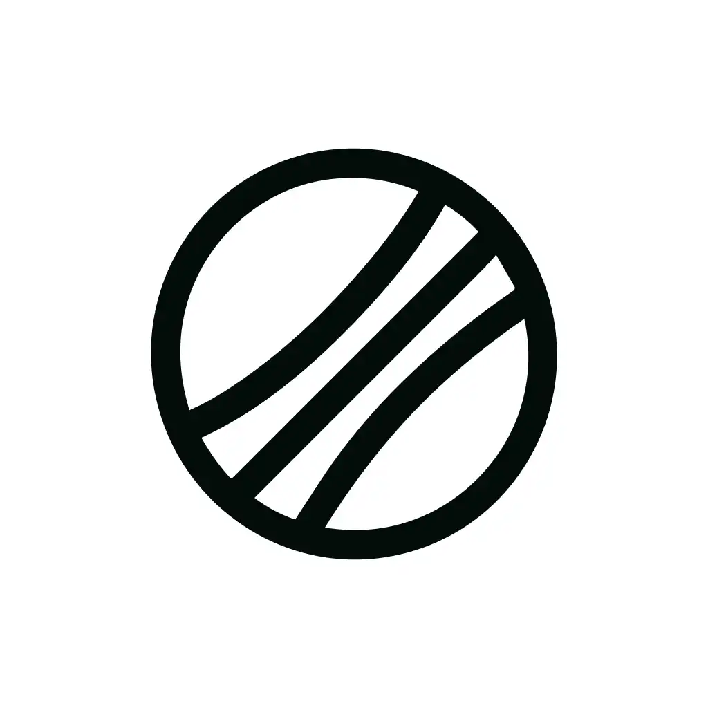 Minimalist Line Art Circle with Three Lines Graphic