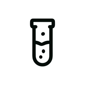 Simple Outline Test Tube Bubbles Liquid Experiment Icon