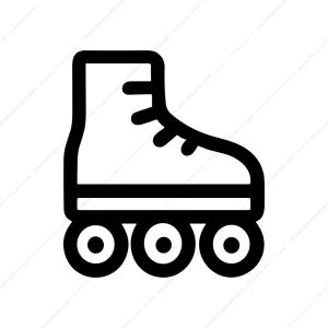 Simple Outline Roller Skate Activity Equipment Icon