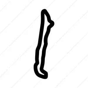 Simple Handdrawn Chile Country Map Shape Icon