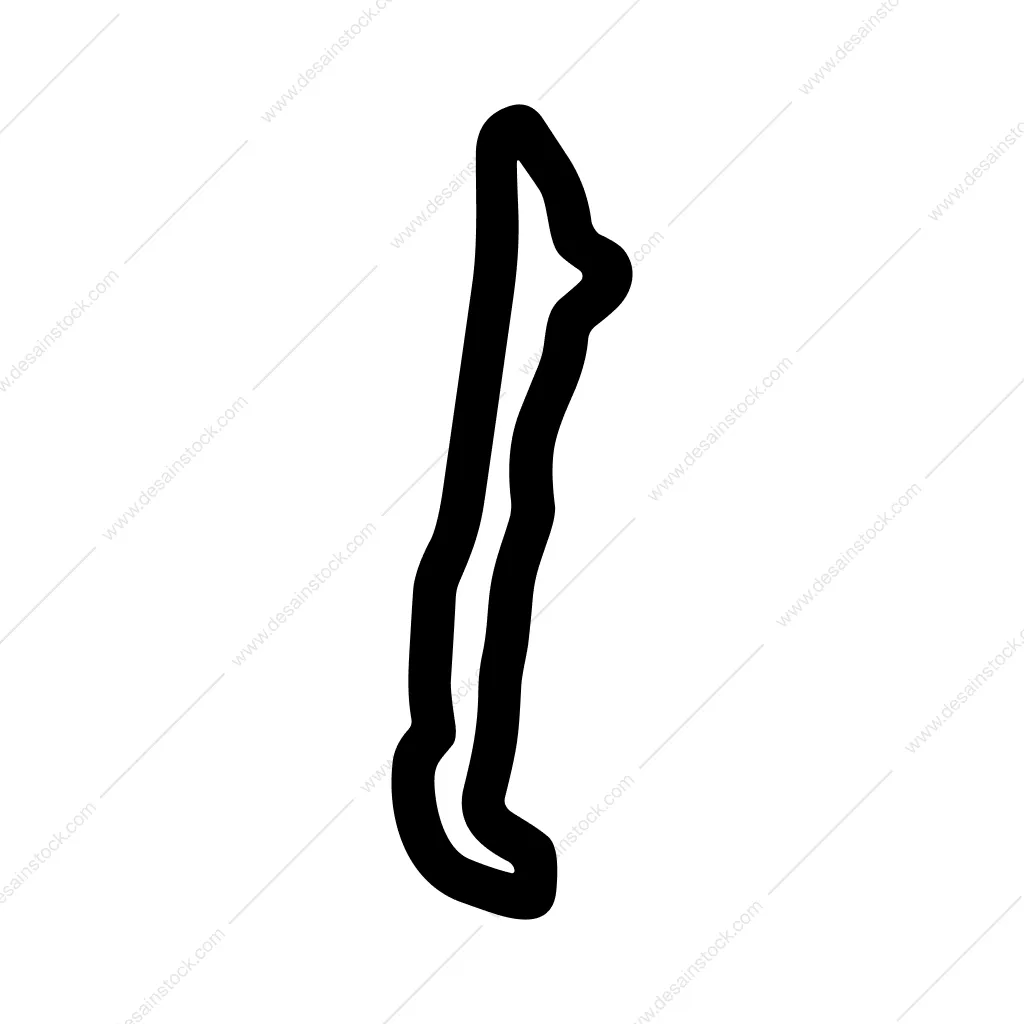 Simple Handdrawn Chile Country Map Shape Icon
