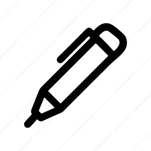 Minimalist Outline Marker Pen Stationery Writing Tool Icon