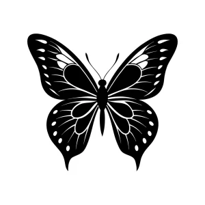 Simple Silhouette Butterfly Insect Animal Wildlife Nature Illustration Design