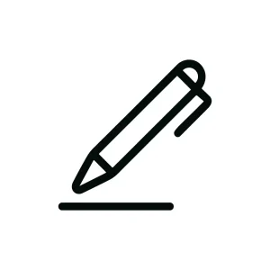 Outline Minimalist Pen Writing Tool Stationery Icon