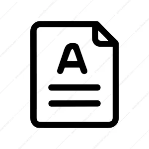 Simple Outline Initial Letter Document File Format Icon