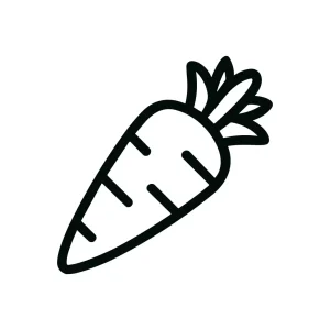 Outline Simple Carrot Icon Vegetable Vegan Food