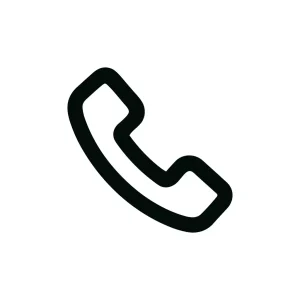 Simple Line Phone Handset Communication Symbol Icon