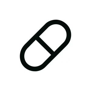 Outline Minimalist Capsule Drug Simple Shape Line Icon