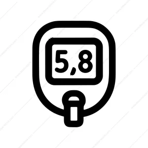 Outline Simple Blood Glucose Meter Medical Icon