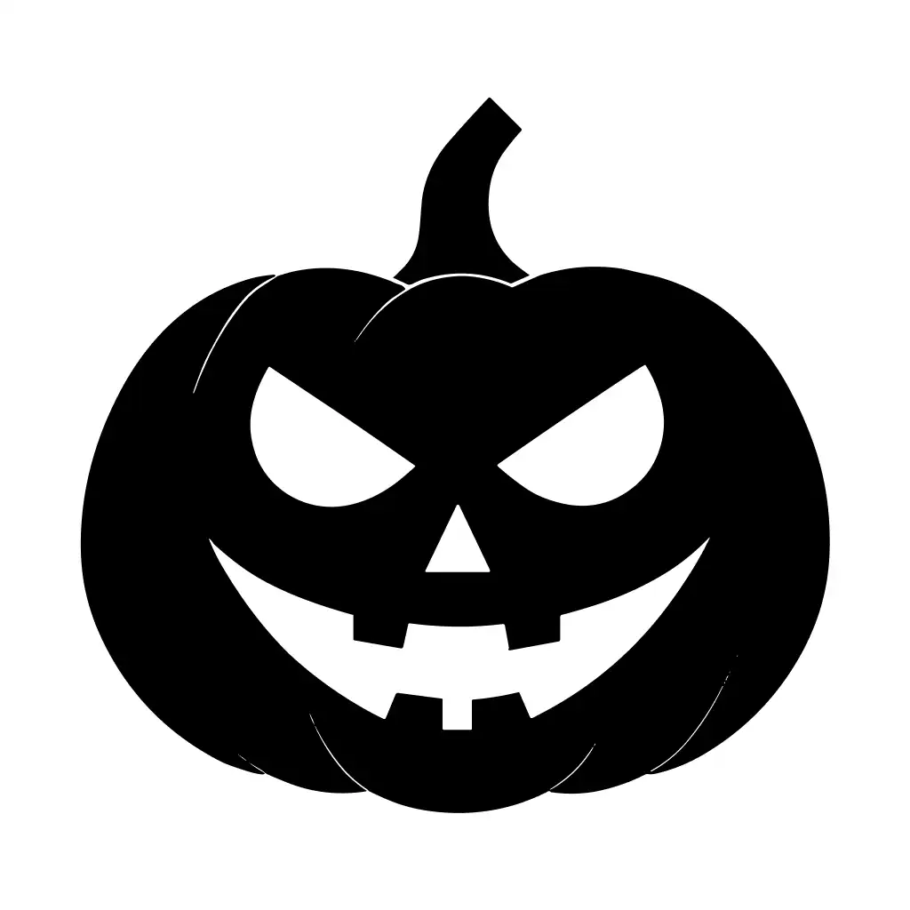 Simple Silhouette Jack O Lantern Halloween Decoration Icon