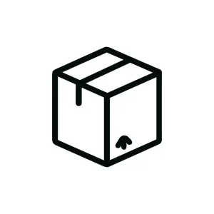 Outline Simple Box Delivery Sign Package Icon
