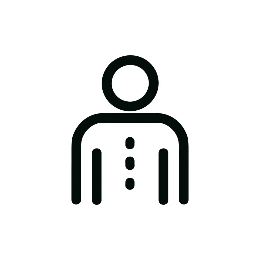 Minimalist Outline Business Suit Person Simple Line Icon Style Illustration