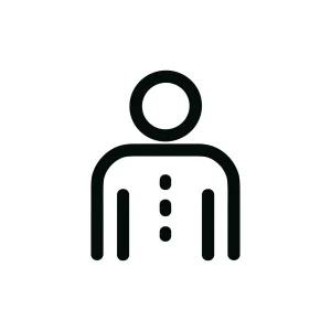 Minimalist Outline Business Suit Person Simple Line Icon Style Illustration