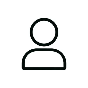 Minimalist Line Person Profile Avatar User Icon