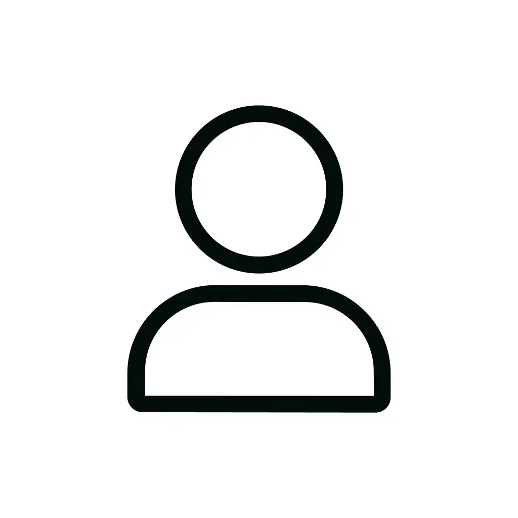Minimalist Line Person Profile Avatar User Icon