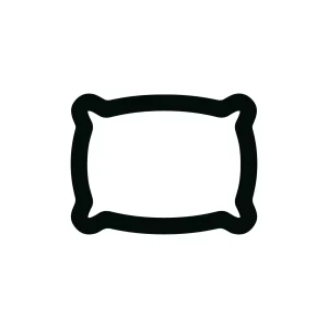 Simple Line Style Pillow Element for Sleep and Rest Icon