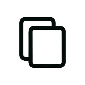 Minimalist Rounded Corner Duplicate Document Paper Copy Icon
