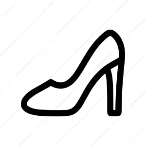 Outline Simple High Heel Shoe Fashion Icon