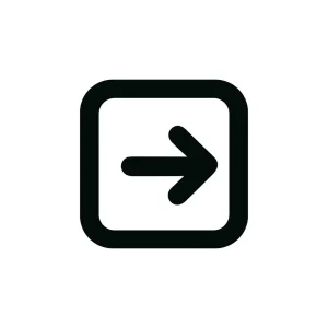 Minimalist Outline Square Arrow Direction Sign Symbol Icon Element Design