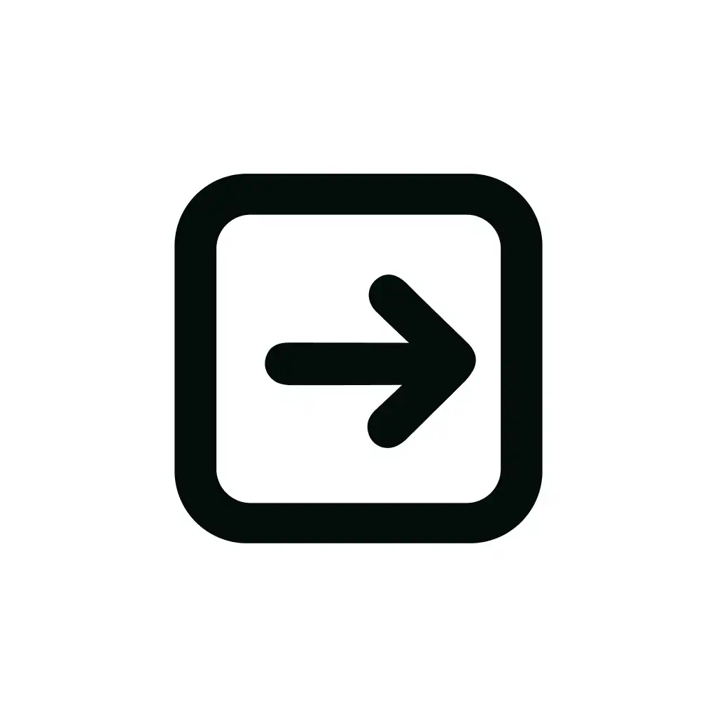 Minimalist Outline Square Arrow Direction Sign Symbol Icon Element Design