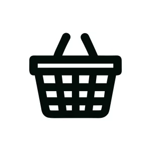 Simple Line Shopping Basket Graphic Sign Element