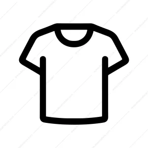 Line Simple TShirt Clothing Garment Fashion Style Icon