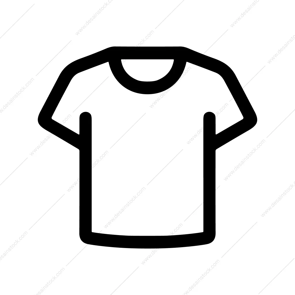 Line Simple TShirt Clothing Garment Fashion Style Icon