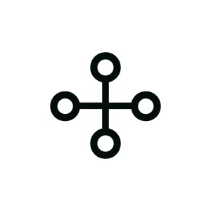 Simple Line Connected Circle Nodes Graphic Element Shape Icon Symbol