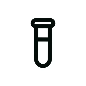 Simple Line Test Tube Minimalist Laboratory Icon