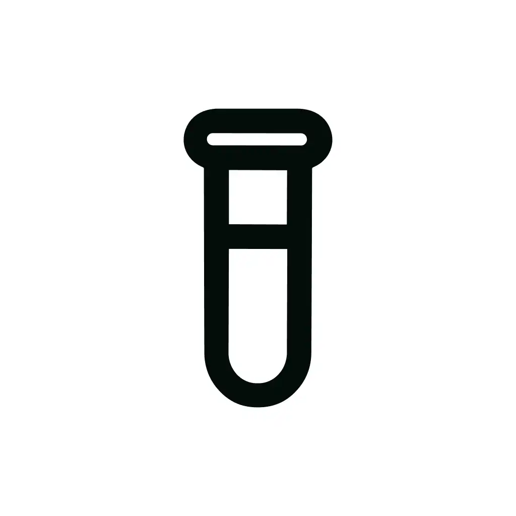 Simple Line Test Tube Minimalist Laboratory Icon