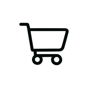 Minimalist Outline Shopping Cart Symbol Sign Icon