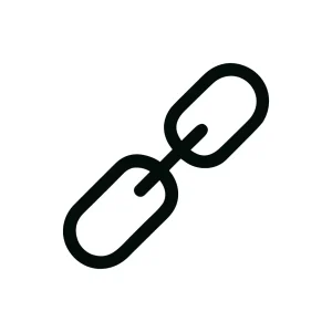 Simple Outline Style Isolated Chain Link Icon Symbol for Connection