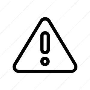 Simple Outline Triangle Exclamation Mark Attention Sign Symbol