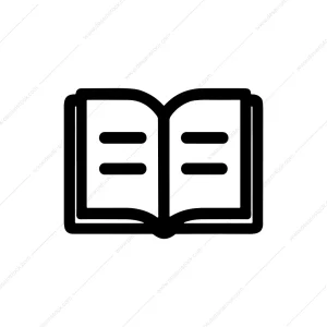 Simple Outline Open Book Education Literature Icon