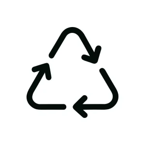 Simple Outline Recycle Arrow Triangle Shape Sign Symbol Icon