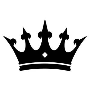 Silhouette Royal Crown Illustration King Queen Authority Icon