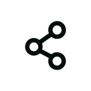 Simple Outline Circle Connection Symbol Modern UI Icon Graphic Element