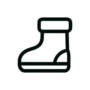 Outline Simple Infant Shoe Line Art Icon