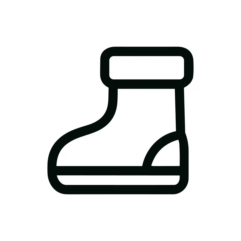 Outline Simple Infant Shoe Line Art Icon