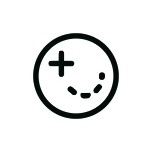 Simple Outline Circle Plus Strategy Sign Shape Icon