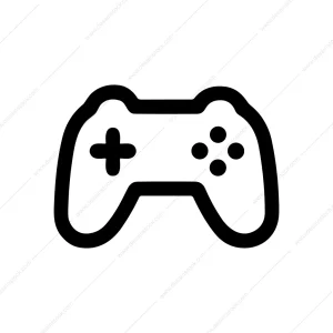 Simple Line Art Game Controller Console Icon