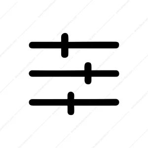 Simple Handdrawn Equalizer Adjustment Control Setting Interface Icon