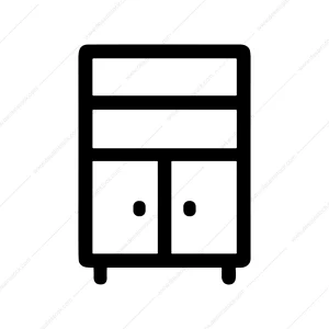 Simple Outline Closet Minimalist Furniture Interior Design Icon
