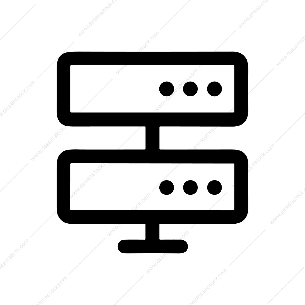 Simple Bold Server Rack Computer Technology Icon