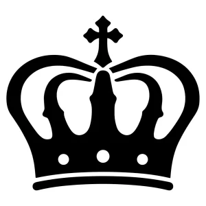 Minimalist Bold Crown Sign Symbol Icon