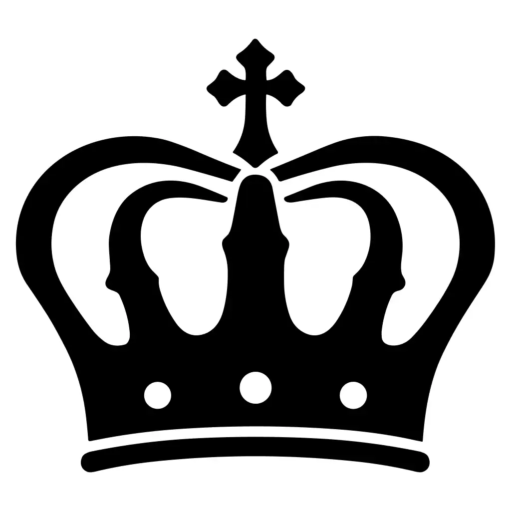 Minimalist Bold Crown Sign Symbol Icon