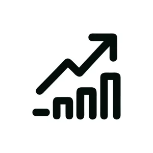 Outline Simple Line Graph Chart Business Icon