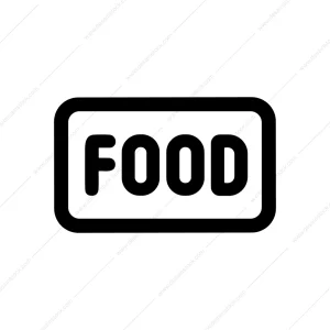 Minimalist Bold Food Sign Symbol Shape Icon